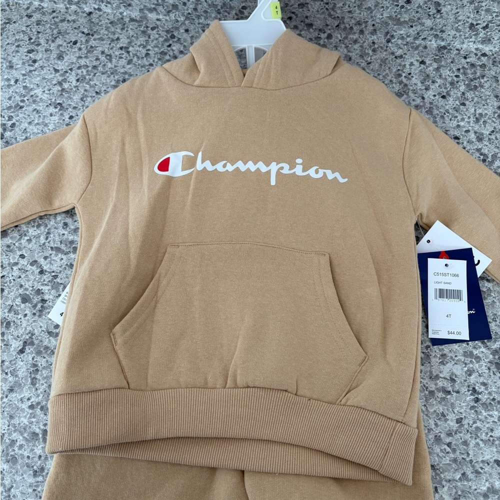 Champion Tan Hoodie Set